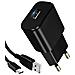Caricabatterie Usb 1a Carica Sicura Cavo Usb Tipo C 1.2m Nero - Foto miniatura 5