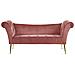 Chaise Longue In Velluto Rosa Nantilly - Foto miniatura 1