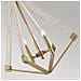 Lampadario 3 Luci Finitura Ottone, E14 - Foto miniatura 2