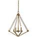 Lampadario 3 Luci Finitura Ottone, E14 - Foto miniatura 5
