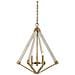 Lampadario 3 Luci Finitura Ottone, E14 - Foto miniatura 1