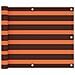 Paravento Balcone Arancione e Marrone 75x600 cm Tessuto Oxford - Foto miniatura 1