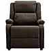 Poltrona Elettrica Reclinabile Marrone Scuro In Tessuto - Foto miniatura 3