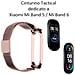 Cinturino 662 Originale Magnetic Steel Per Xiaomi Mi Band 5 - 6 Rosa - Foto miniatura 2