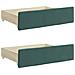 Cassetti Da Letto 2pz Verde Scuro Legno Multistrato E Velluto - Foto miniatura 2