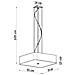 Lampadario Lokko 55 Bianco Sl. 0823 - Minimalista Lampadari Bianco 105x55x55 Cm - Foto miniatura 4