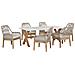 Set Da Pranzo Da Giardino In Cemento Con 6 Sedie Beige Olbia - Foto miniatura 5