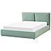 Letto Matrimoniale Contenitore Velluto Verde Menta 160 X 200 Cm Bajonna - Foto miniatura 5