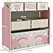 Scaffale Portagiochi Per Bambini Con 6 Contenitori Rimovibili In Tessuto, 63x30x66cm, Rosa - Foto miniatura 2