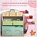 Scaffale Portagiochi Per Bambini Con 6 Contenitori Rimovibili In Tessuto, 63x30x66cm, Rosa - Foto miniatura 6