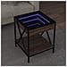 Tavolino Da Salotto Con Led Infinity Rovere Marrone 40x40x49 Cm - Foto miniatura 1