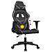 Sedia da Gaming Massaggiante Nero e Grigio in Similpelle - Foto miniatura 6