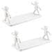 Mensola Portaoggetti A Parete - Pratico Organizer Per Bagni E Cucine  2 Pack - Foto miniatura 1