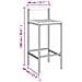 Set Bar Giardino 3 pz Nero Polyrattan e Legno Massello Acacia - Foto miniatura 6