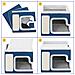 Cuccia Casa Per Gatti Blu Tiragraffi Casetta Animali Domestici 42x42x33 Cm - Foto miniatura 5