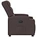 Poltrona Reclinabile Marrone Scuro in Tessuto - Foto miniatura 4