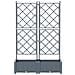 Fioriera con Trellis 2 pz Grigio Chiaro 80x40x125.5 cm - Foto miniatura 5