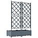 Fioriera con Trellis 2 pz Grigio Chiaro 80x40x125.5 cm - Foto miniatura 7