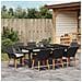 Set da Pranzo da Giardino 9 Pezzi Rattan Polietilene Nero - Foto miniatura 4