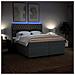 Giroletto a Molle con Materasso Grigio Scuro 200x200 cm Tessuto - Foto miniatura 5