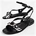 Sandali Piatti Mirea4 Neri Nero Materiale Sintetico - Foto miniatura 1