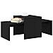 Set di Tavolini  Nero Rovere 100x48x40 cm in Legno Ingegnerizzato - Foto miniatura 3
