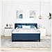 Letto box spring con materasso Blu 140 x 190 cm Tessuto - Foto miniatura 4