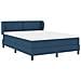 Letto box spring con materasso Blu 140 x 190 cm Tessuto - Foto miniatura 6