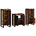 Set di mobili per il bagno 3 pcs Legno massello riciclato - Foto miniatura 3