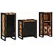Set di mobili per il bagno 3 pcs Legno massello riciclato - Foto miniatura 9