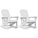 Sdraio Rocking Adirondack 2 pcs Bianco HDPE - Foto miniatura 1