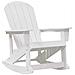 Sdraio Rocking Adirondack 2 pcs Bianco HDPE - Foto miniatura 4