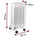 Radiatore a Olio AD 7815 da Pavimento 7 Elementi 1500 W Bianco - Foto miniatura 7