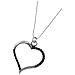 Collana Cuore Nero In Argento 7-10 Micron - Foto miniatura 2