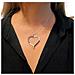Collana Cuore Nero In Argento 7-10 Micron - Foto miniatura 4