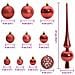 Set di Palle di Natale con 150 LED 61 pcs Rosso Plastica - Foto miniatura 9