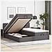 Pouf Letto con Materassi e LED Grigio 160x200cm Similpelle - Foto miniatura 2