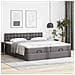 Pouf Letto con Materassi e LED Grigio 160x200cm Similpelle - Foto miniatura 4