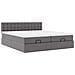 Pouf Letto con Materassi e LED Grigio 160x200cm Similpelle - Foto miniatura 7