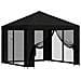 Gazebo da giardino con pareti laterali 3 x 3 m Nero - Foto miniatura 1