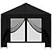 Gazebo da giardino con pareti laterali 3 x 3 m Nero - Foto miniatura 5