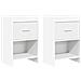 Comodini 2 pcs Bianco 40 x 30 x 60 cm Legno ingegnerizzato - Foto miniatura 1