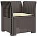 Poltrona a 1 Posto con Cuscino Aspetto Rattan PP Grigio Chiaro - Foto miniatura 1