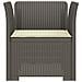 Poltrona a 1 Posto con Cuscino Aspetto Rattan PP Grigio Chiaro - Foto miniatura 3
