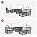 Set Divano da Giardino 9 pz Nero e Grigio scuro polyrattan - Foto miniatura 2