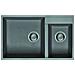 Lavello Quadra 440 Metaltek Sottotop 78x 47 cm 2 vasche Colore Titanium 73 - Foto miniatura 1