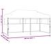Tenda Per Feste Pop-up Pieghevole 3 X 6 M Crema - Foto miniatura 5