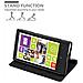 Custodia Compatibile Con Nokia Lumia 1020 In Nero Di Notte - Coperchio Protettiva Con Chiusura Magnetica, Funzione Stand E Tasca Per Le Carte - Foto miniatura 2