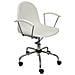 Modello 320 - Sedia Da Ufficio Ergonomica Con Braccioli Fissi, Regolabile In Altezza E Girevole A 360º - Seduta E Schienale In Plastica Arancione - Foto miniatura 5