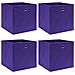 Contenitori 4 pz in Tessuto non Tessuto 28x28x28 cm Viola - Foto miniatura 1